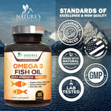 Nature's Nutrition Omega-3 Fish Oil 2400mg softgels back label