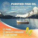 Nature's Nutrition Omega-3 Fish Oil 2400mg softgels with other supplements