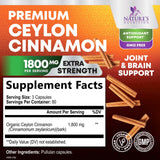 Nature's Nutrition Organic Ceylon Cinnamon Capsules bottle with label