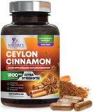 Nature's Nutrition Organic Ceylon Cinnamon Capsules front view