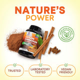 Nature's Nutrition Organic Ceylon Cinnamon Capsules open bottle