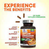 Nature's Nutrition Organic Ceylon Cinnamon Capsules with measuring spoon