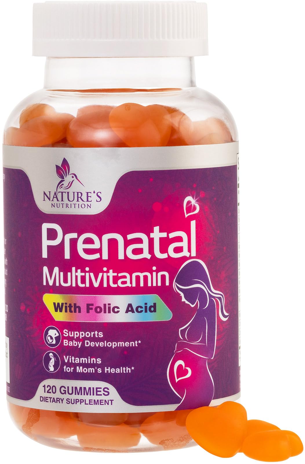 Nature's Nutrition Prenatal Gummies 363g front view with packaging