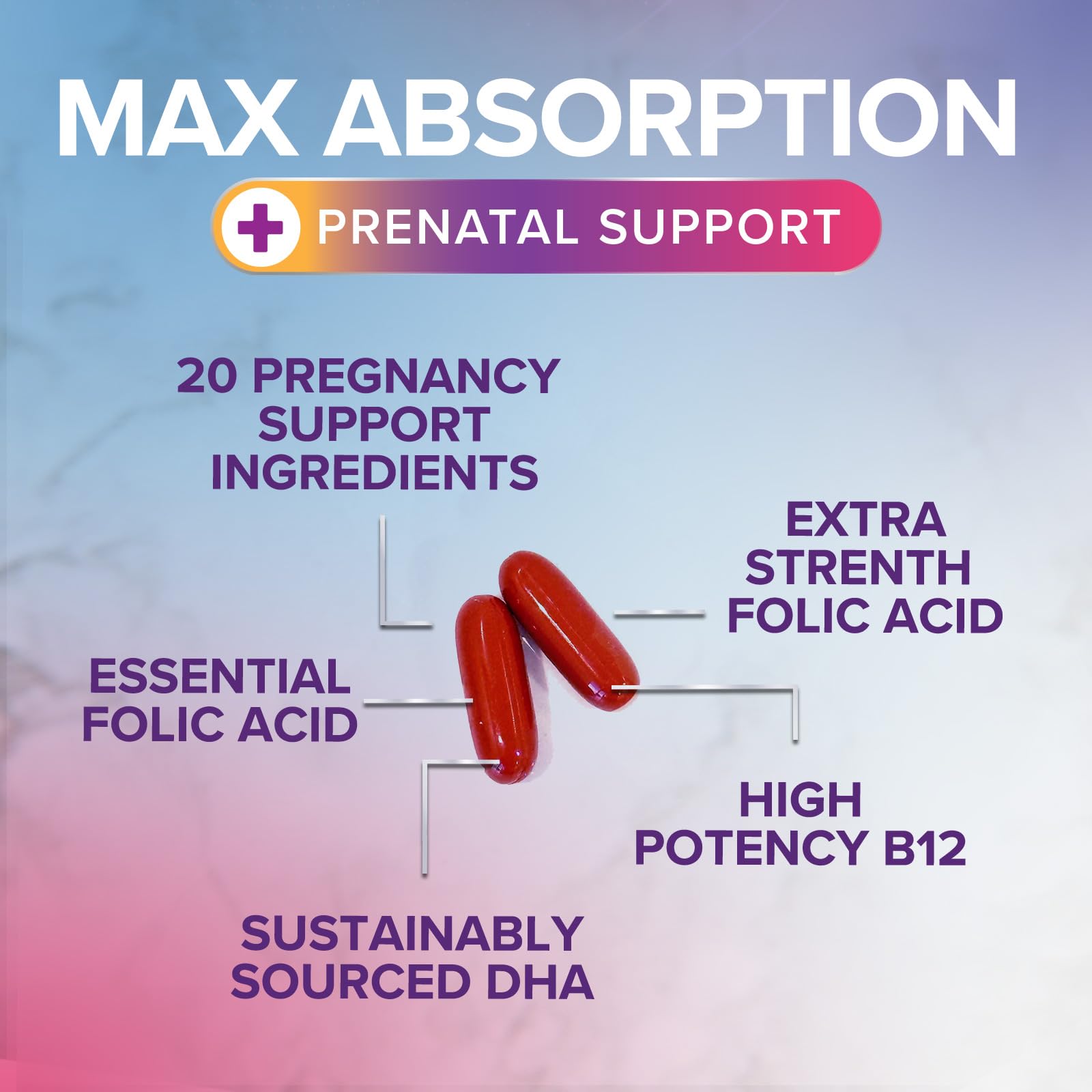 Nature's Nutrition Prenatal Vitamins 222g side view
