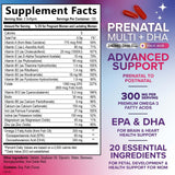 Nature's Nutrition Prenatal Vitamins 422g back view with ingredient list