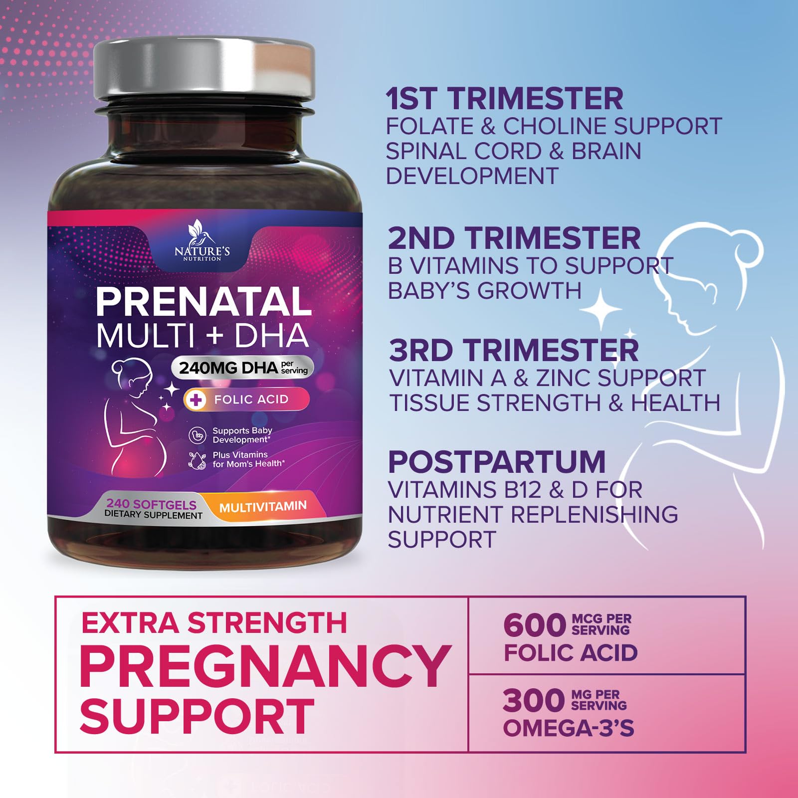 Nature's Nutrition Prenatal Vitamins 422g in packaging