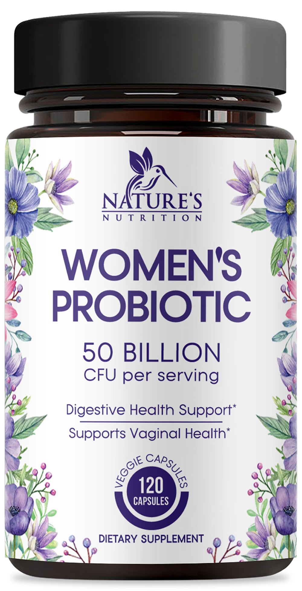 Nature's Nutrition Probiotic Capsules front view with packaging