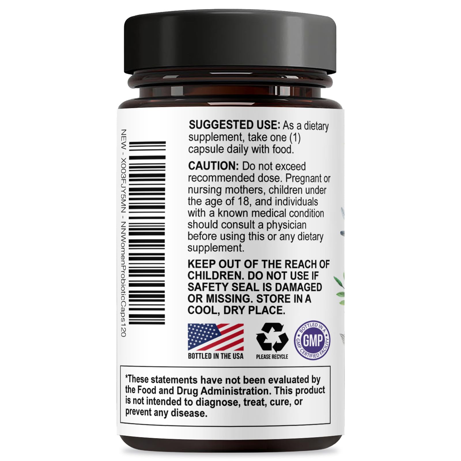 Nature's Nutrition Probiotic Capsules lifestyle scene with healthy foods
