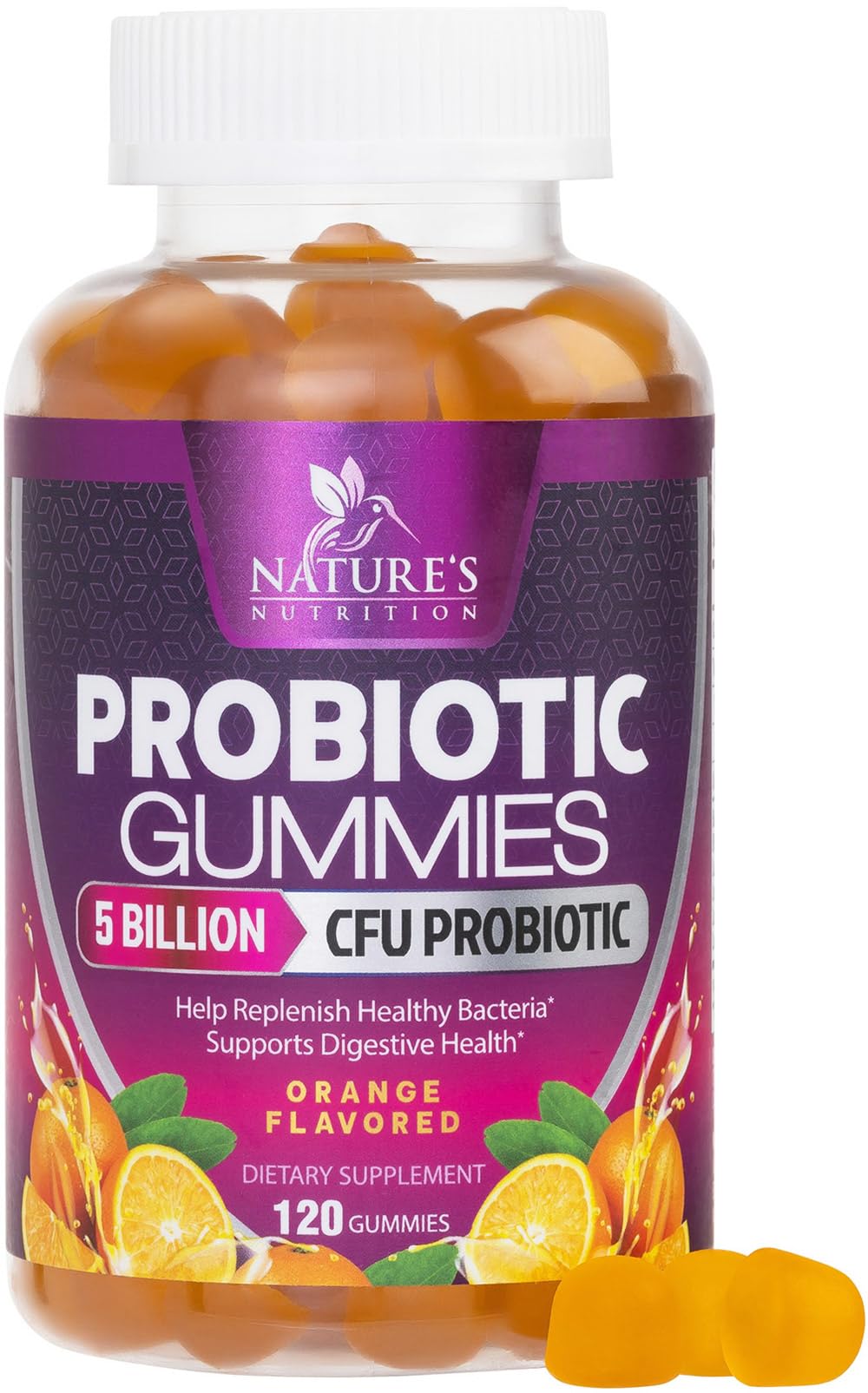 Nature's Nutrition Probiotic Gummies 60 Count front view