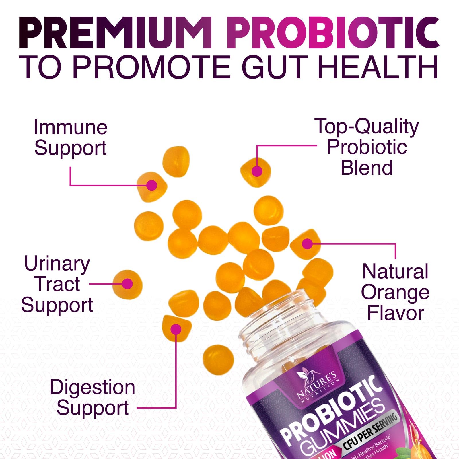 Nature's Nutrition Probiotic Gummies ingredients list