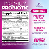 Nature's Nutrition Probiotics 50 Billion CFU capsules back view
