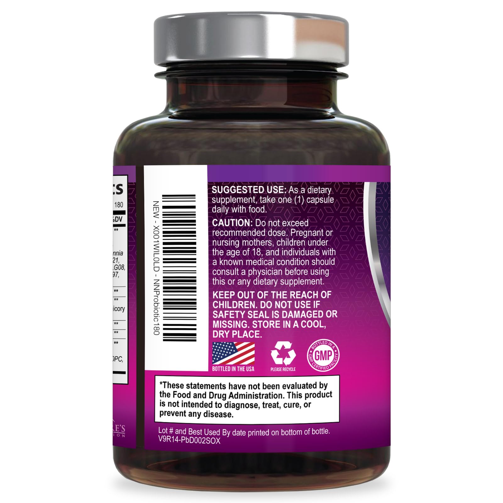 Nature's Nutrition Probiotics 50 Billion CFU capsules in hand