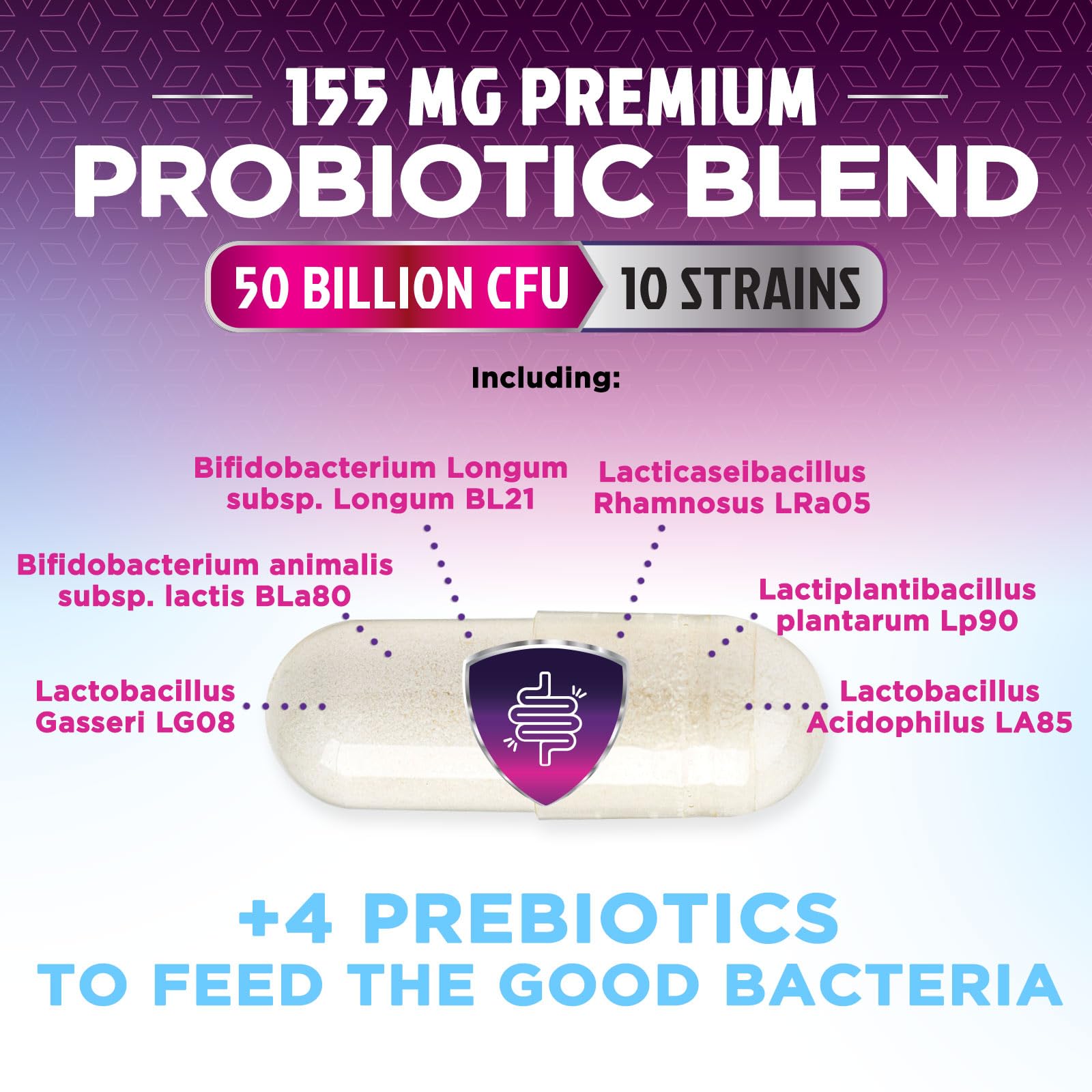 Nature's Nutrition Probiotics 50 Billion CFU capsules side view