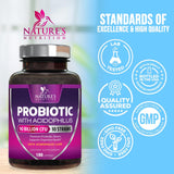 Nature's Nutrition Probiotics 50 Billion CFU capsules with bottle
