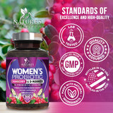 Nature's Nutrition Probiotics for Women 100 Billion CFU capsules close-up