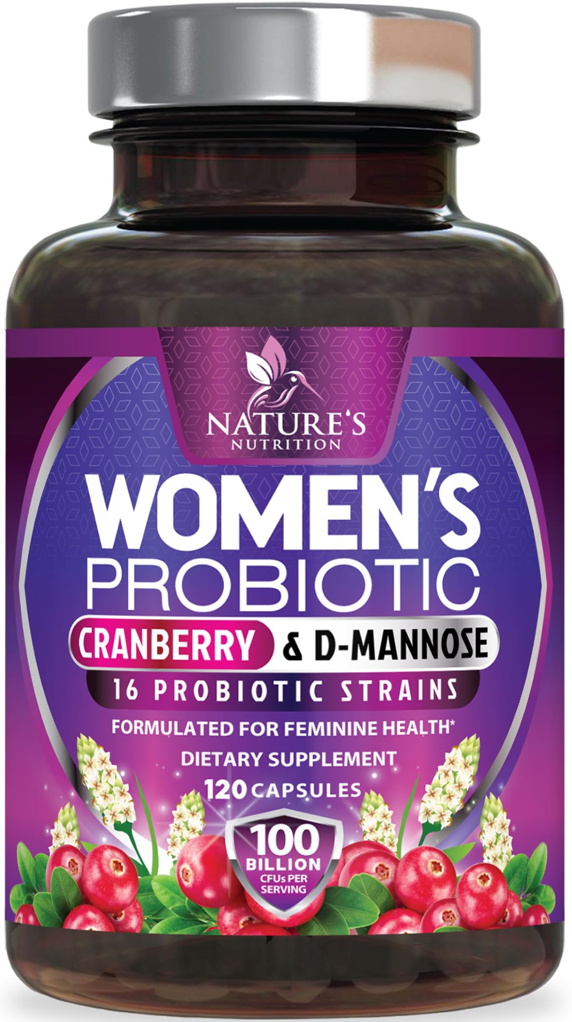 Nature's Nutrition Probiotics for Women 100 Billion CFU front view