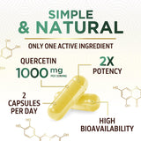 Nature's Nutrition Quercetin Dihydrate 1000mg capsules bottle packaging