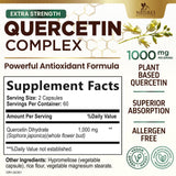 Nature's Nutrition Quercetin Dihydrate 1000mg capsules side view
