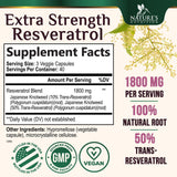 Nature's Nutrition Resveratrol capsules close-up