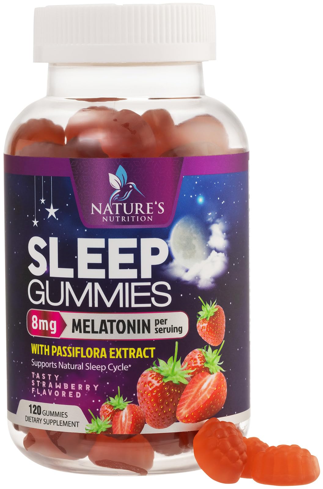 Nature's Nutrition Sleep Gummies 120 Count front view