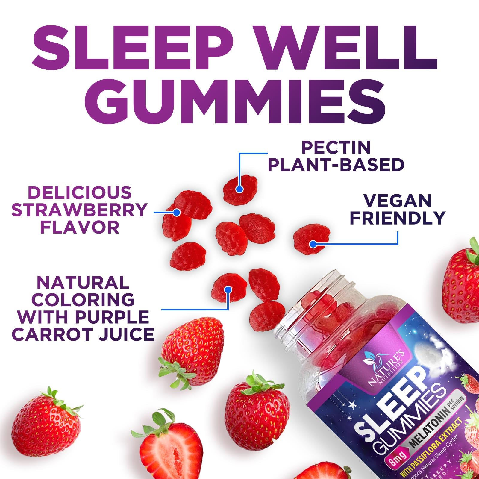 Nature's Nutrition Sleep Gummies ingredients list