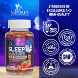 Nature's Nutrition Sleep Gummies ingredients list on packaging