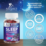 Nature's Nutrition Sleep Gummies on a wooden table