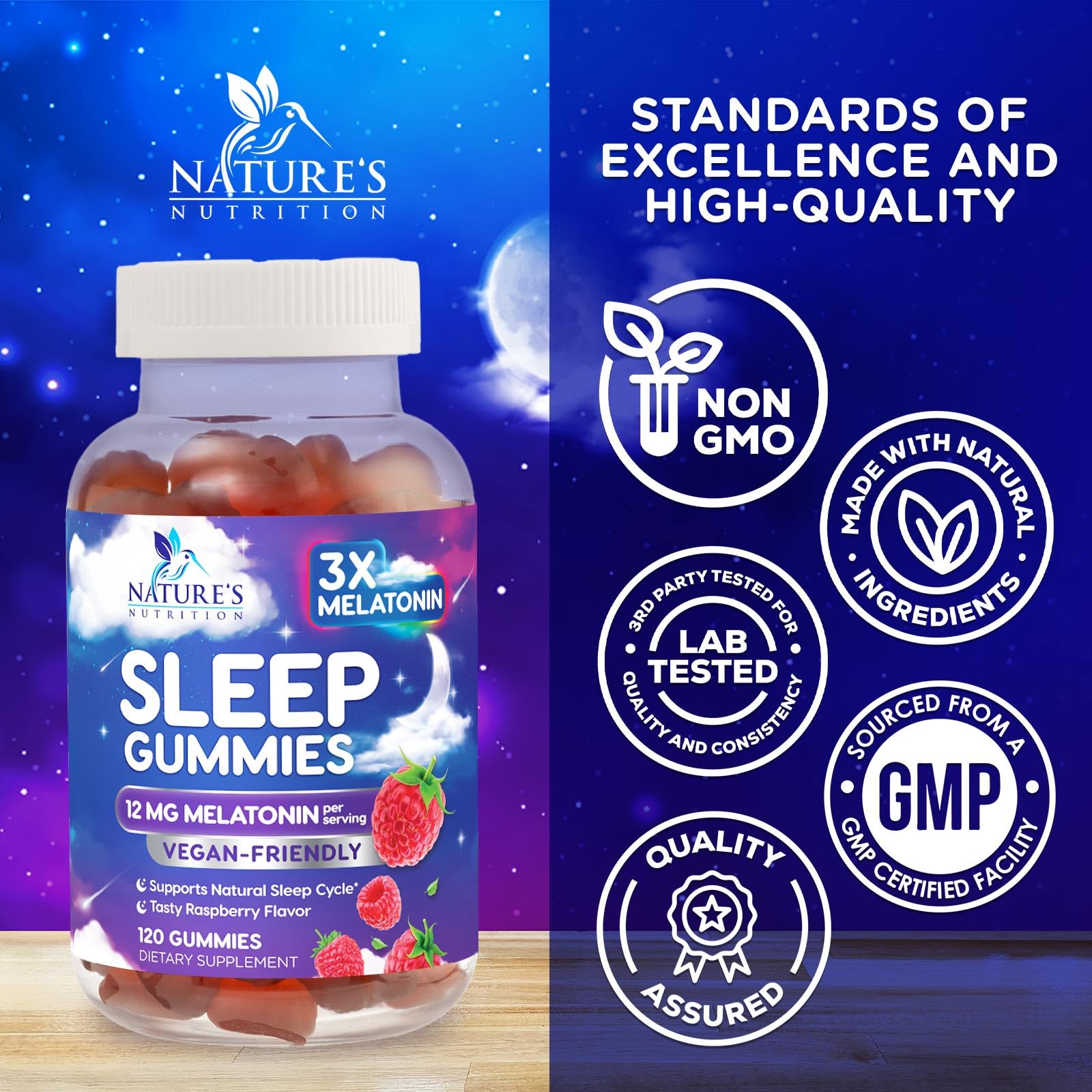Nature's Nutrition Sleep Gummies showing gummy texture