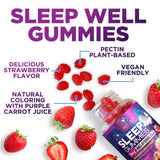 Nature's Nutrition Sleep Gummies with a measuring spoon