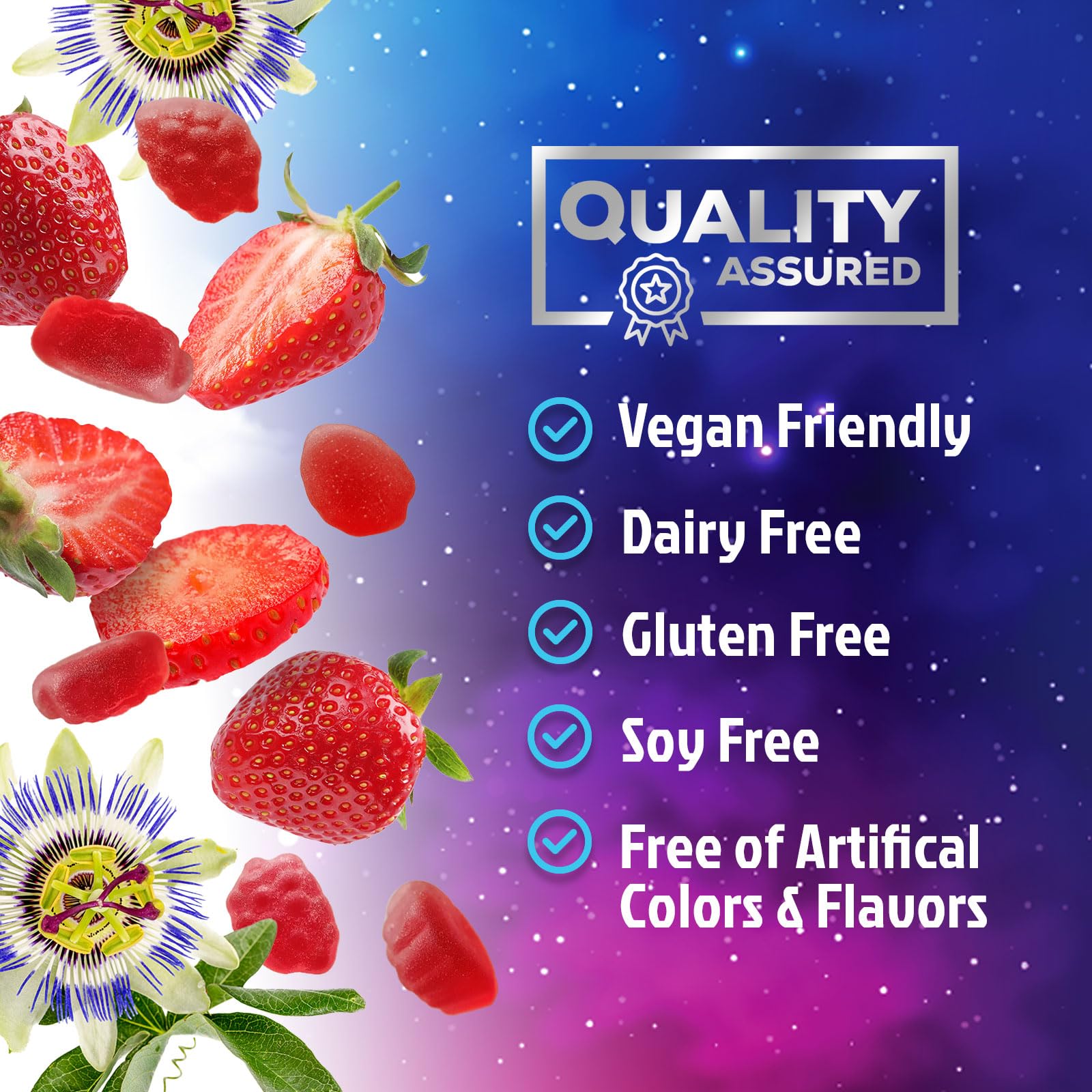 Nature's Nutrition Sleep Gummies with a measuring spoon