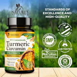 Nature's Nutrition Turmeric Curcumin Complex 1500mg capsules bottle