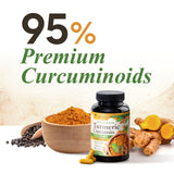 Nature's Nutrition Turmeric Curcumin Complex 1500mg capsules with measuring spoon