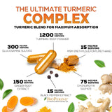 Nature's Nutrition Turmeric Curcumin Complex capsules close-up