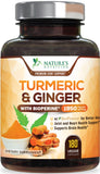 Nature's Nutrition Turmeric Curcumin & Ginger Supplement front view