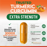 Nature's Nutrition Turmeric Curcumin Supplement 1800mg with measuring spoon