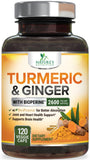 Nature's Nutrition Turmeric Curcumin Supplement bottle front view
