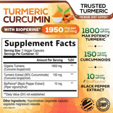 Nature's Nutrition Turmeric Curcumin Supplement capsules close-up