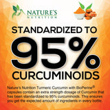 Nature's Nutrition Turmeric Curcumin Supplement ingredients list