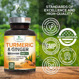 Nature's Nutrition Turmeric Curcumin Supplement ingredients list
