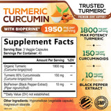 Nature's Nutrition Turmeric Curcumin Supplement side view