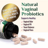 Nature's Nutrition Vaginal Probiotic Capsules opened bottle showing capsules