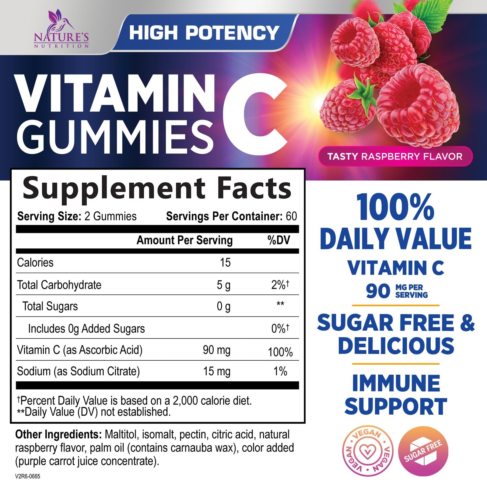 Nature's Nutrition Vitamin C Gummies packaging