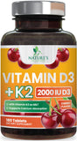 Nature's Nutrition Vitamin D3 K2 Chewables front view packaging