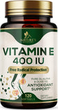 Nature's Nutrition Vitamin E Softgels 180mg front view