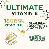 Nature's Nutrition Vitamin E Softgels 180mg side view