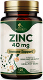 Nature's Nutrition Zinc 40mg Tablets front view