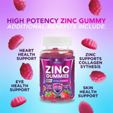 Nature's Nutrition Zinc Gummies packaging with ingredients list