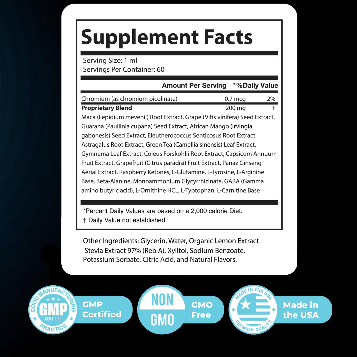 Nature’s NutriWave Audifort Herbal Liquid Supplement side view