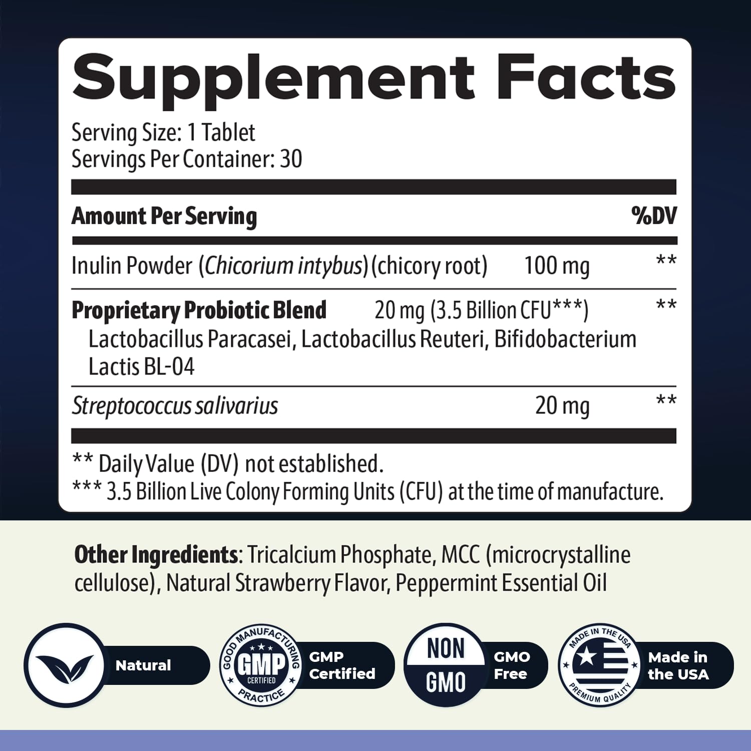 Nature’s NutriWave BrainSync dissolvable tablet close-up