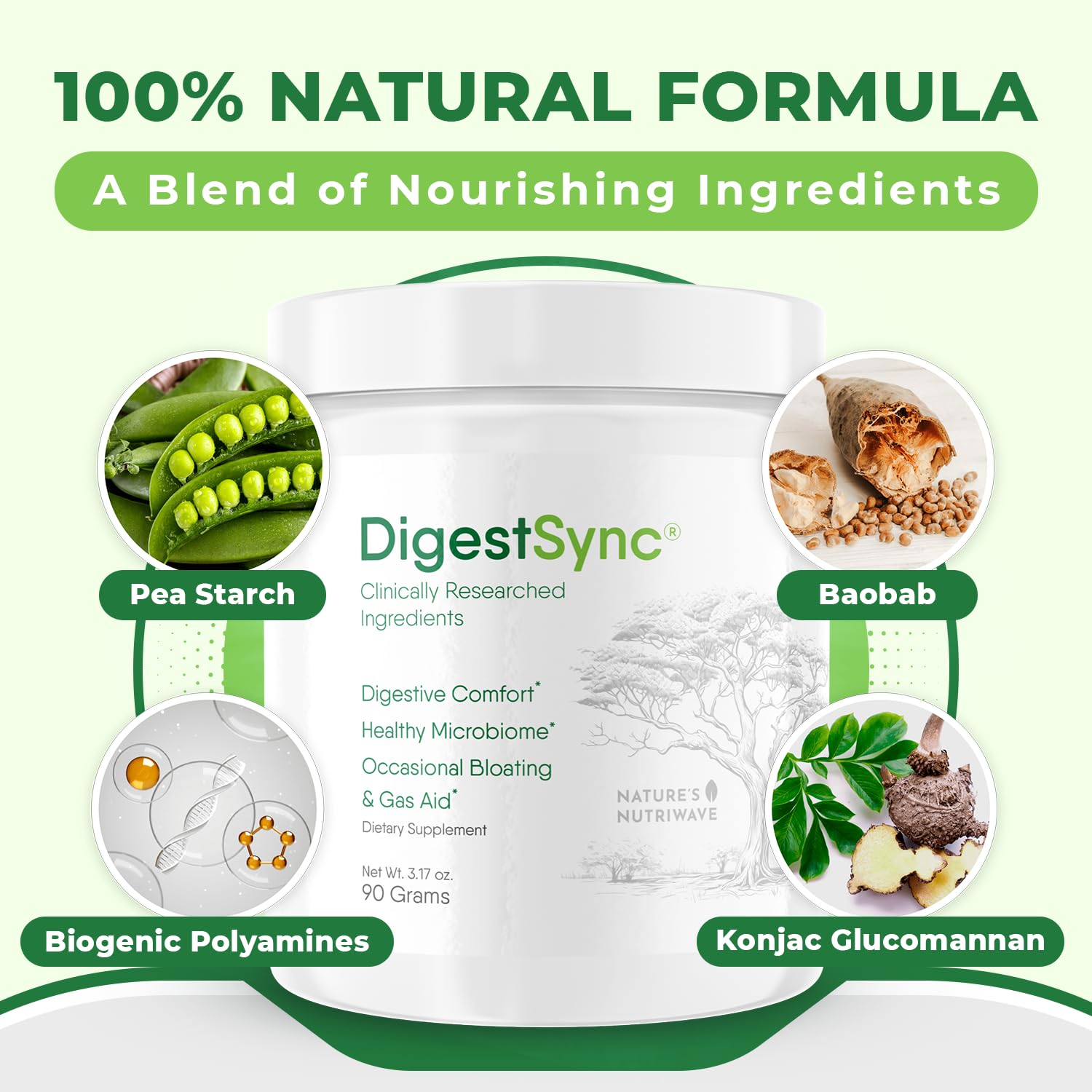 Nature’s NutriWave daily Multi-Enzyme Powder serving suggestion